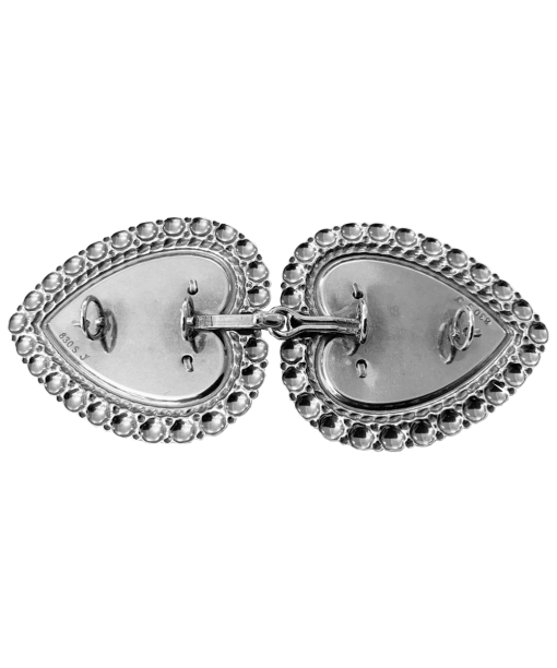 Alternative view of Beltespenne til skinnlist med kruser, forgylt/kvit