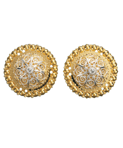 Borer 40 mm med kruser, forgylt/kvit