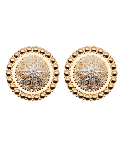 Borer 40 mm til skinnlist med kruser, forgylt/kvit