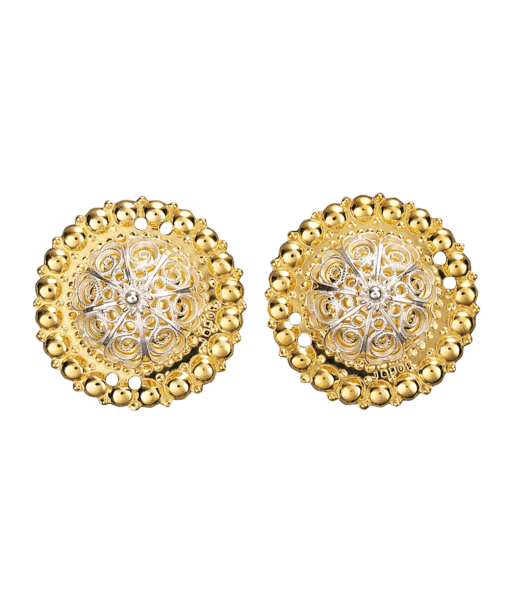 Borer 31 mm med kruser forgylt/kvit