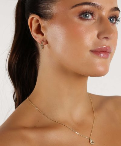 Alternative view of Snö of Sweden Minna small ring branch ear g/clear-Onesize