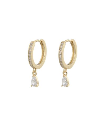 Snö of Sweden Camille drop ring ear g/clear-Onesize