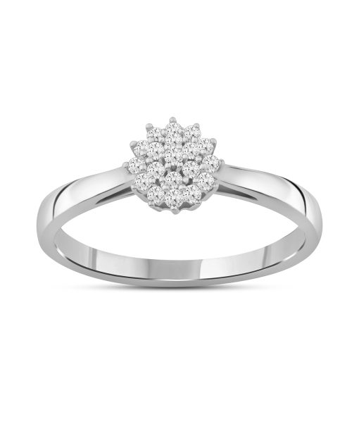 Alternative view of Diamantring i Hvitt Gull (585) med 0.22ct TW/SI Diamanter