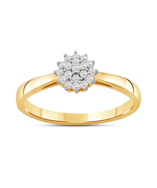 Alternative view of Diamantring i Gult Gull (585) med 0.22ct TW/SI Diamanter