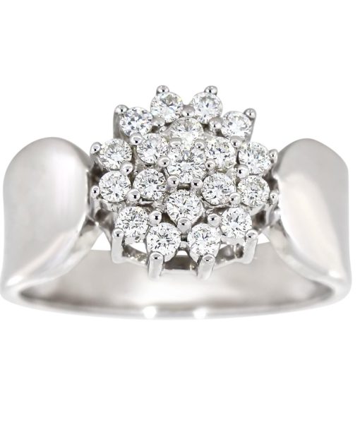 Diamantring i hvitt gull 0.50ct TW.SI