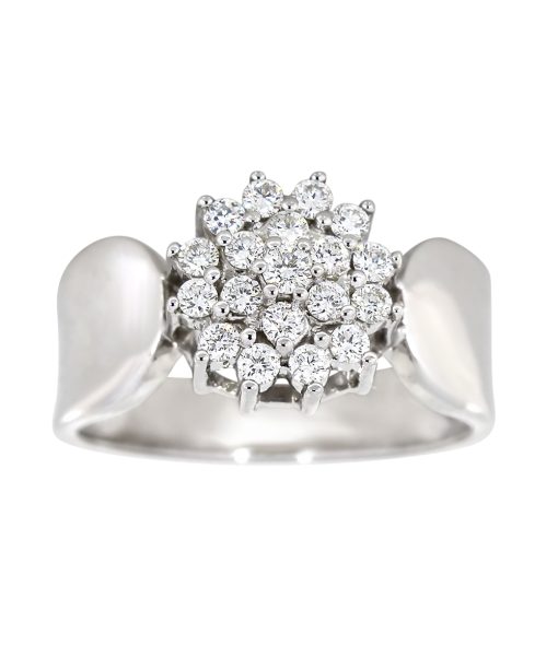 Diamantring 0.50ct. Brilliant Cut, Hvitt gull