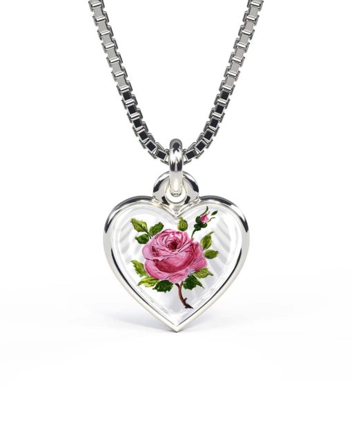 Pia & Per - Halskjede i sølv - Rose