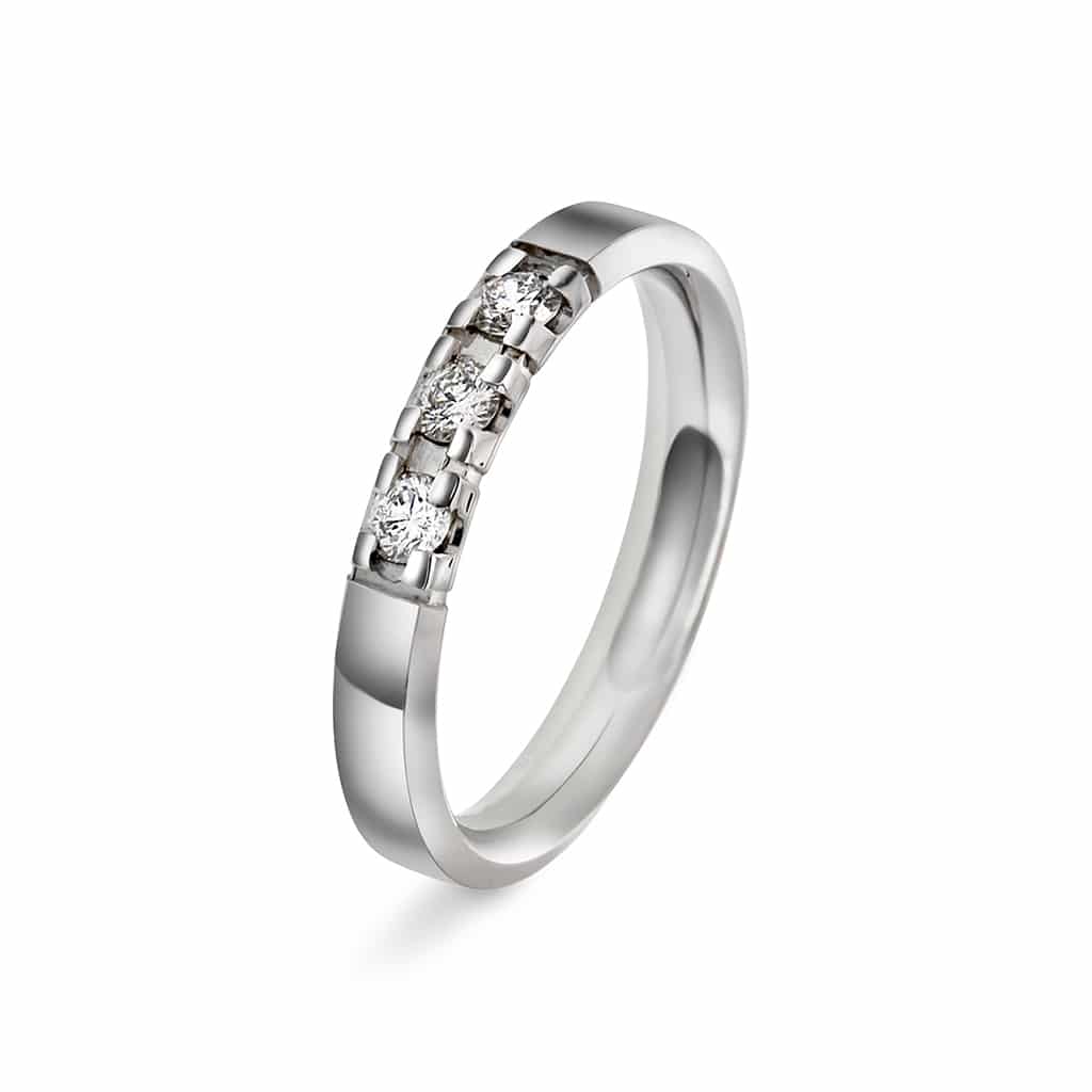 Christophersen Hvitt Gull Ring Allianse 0,18 WP1 3 br