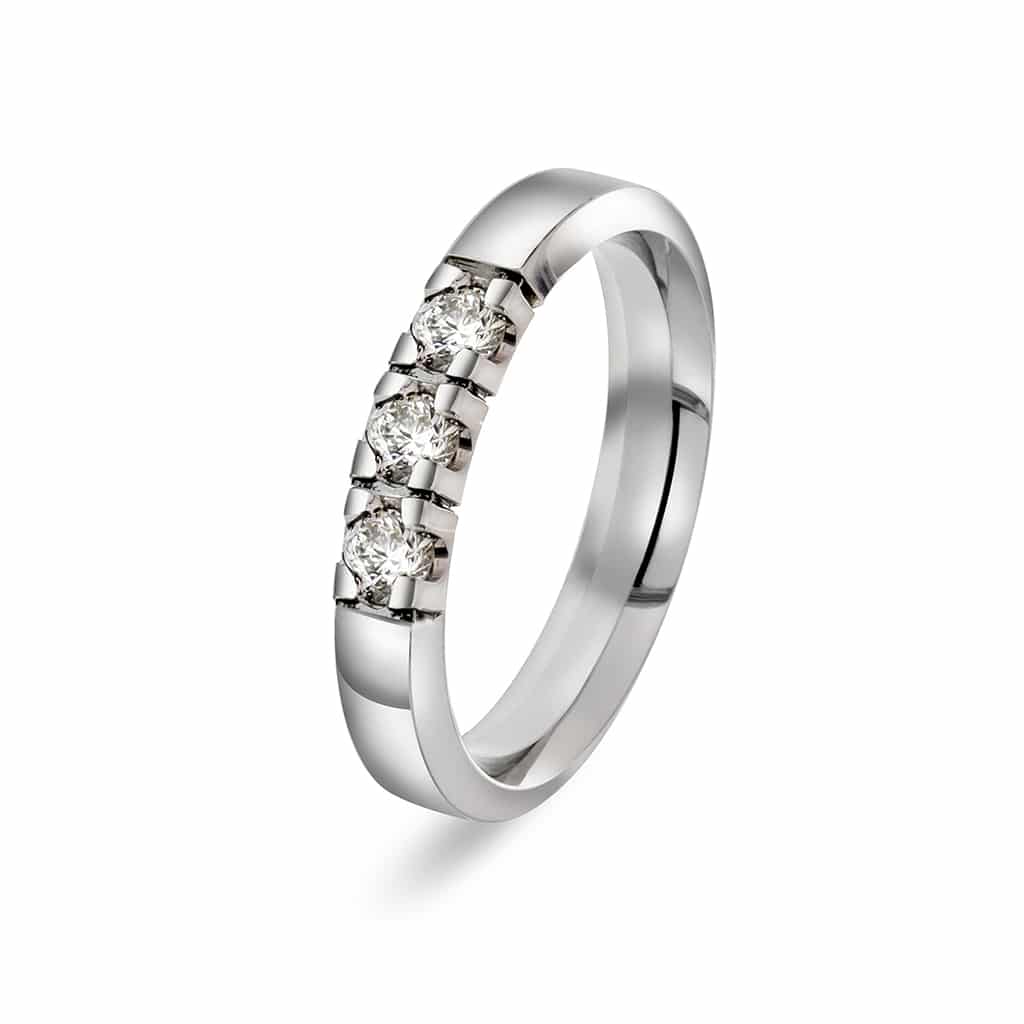 Christophersen Hvitt Gull Ring Allianse 0,60 WP1 5 br
