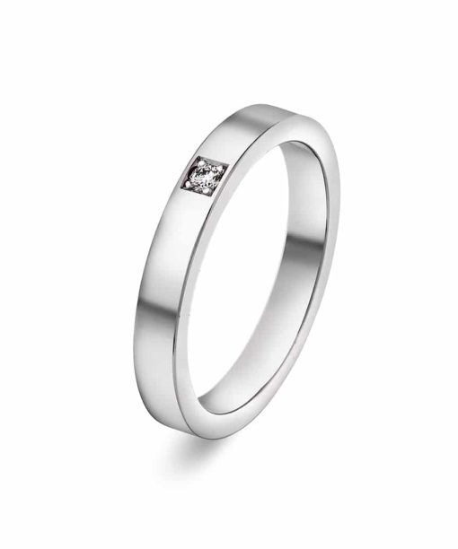 Christophersen Hvitt Gull Ring all delta 0,03 TWSI 1b