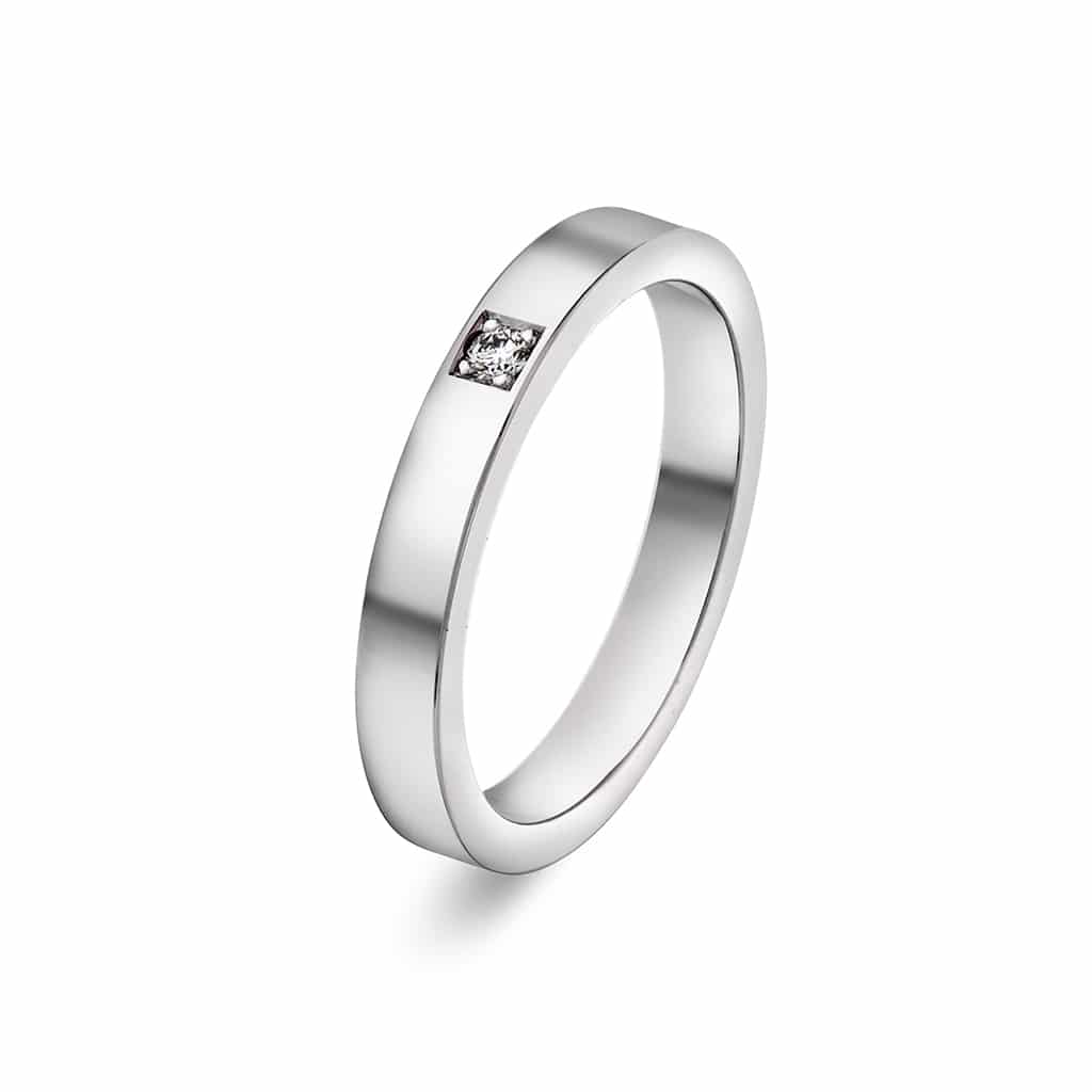 Christophersen Hvitt Gull Ring all delta 0,03 TWSI 1b