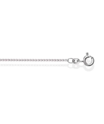 Veneziansk kjede i 585 hvitt gull, 40 cm