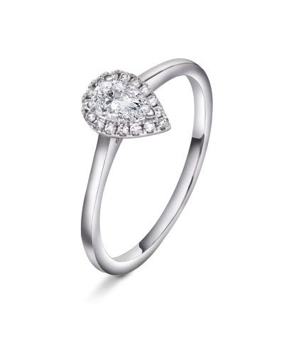 Ring i gull med diamant 0,30ct WSI
