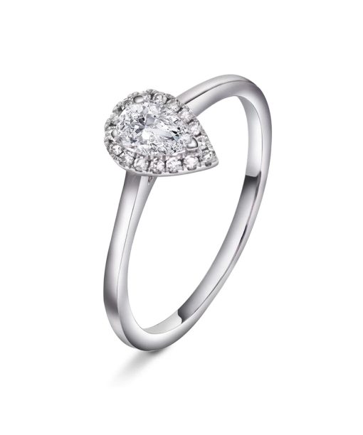 Ring i gull med diamant 0,30ct WSI