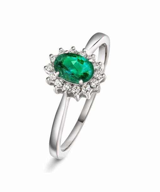 Christophersen Hvitt Gull Ring roset sma 0,14 WSI