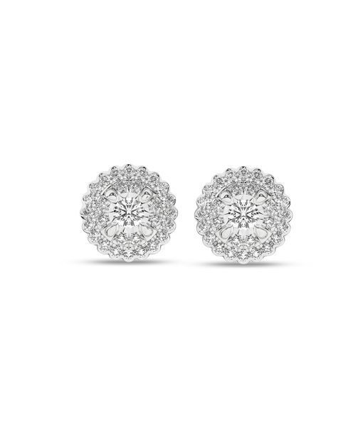 Diamantøredobber Hvitt gull 0.25ct. Brilliant Cut - Bilde 4