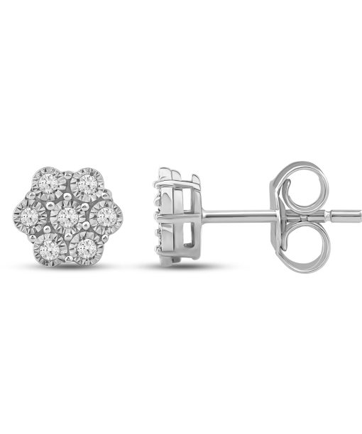 Alternative view of Diamantørepynt i Hvitt Gull (585) Med 0.08ct TW/SI Diamanter