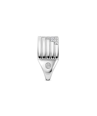 Alternative view of Ti Sento Stardust Zirconia Layered Ring - L model