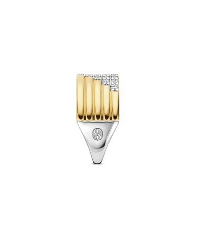 Alternative view of Ti Sento Stardust Zirconia Layered Ring - L model