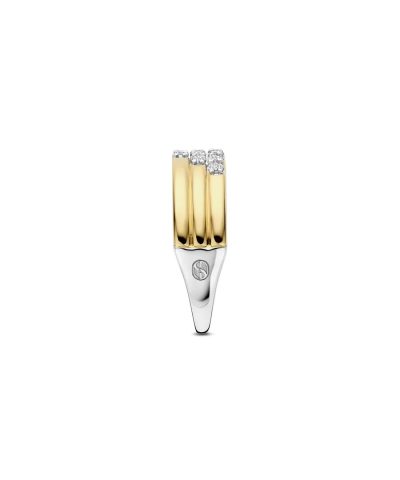 Alternative view of Ti Sento Stardust Zirconia Layered Ring - M model