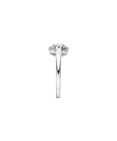 Alternative view of Ti Sento Classic Zirconia Ring Round