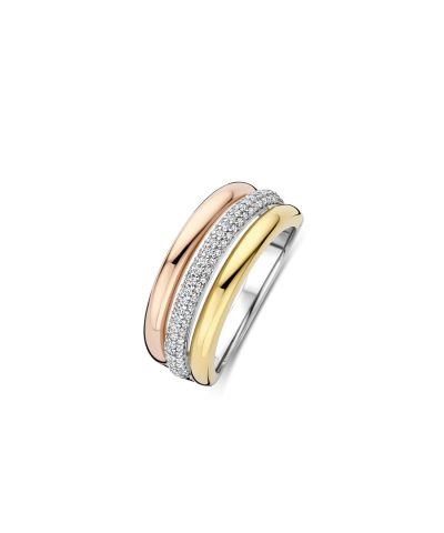 Ti Sento Tricolor Zirconia Ring