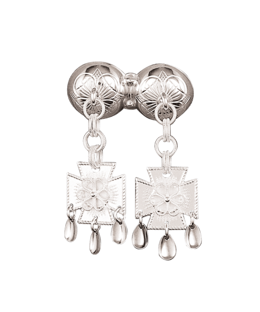 Halssølje med rosett, kvit