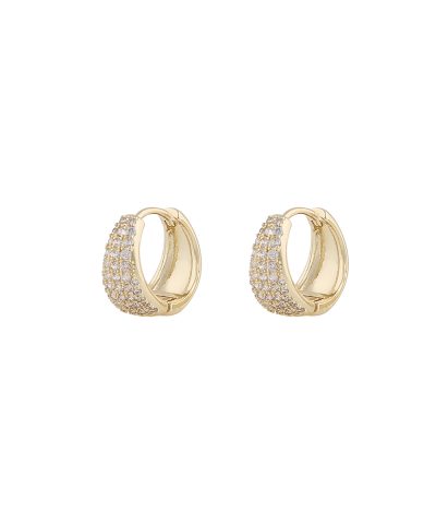 Snö of Sweden Brooklyn oval ring ear g/clear-Onesize