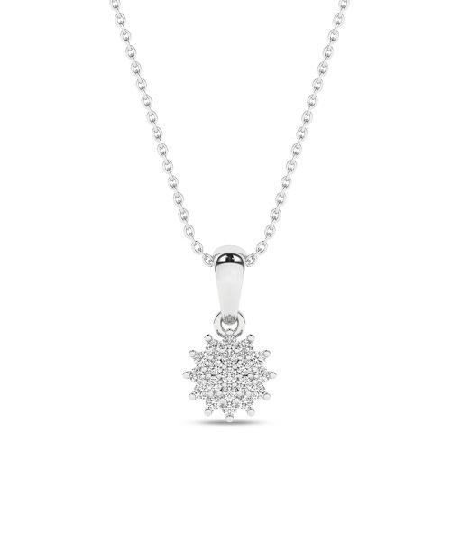 Diamantanheng i Hvitt gull, 0.07ct. Brilliant Cut