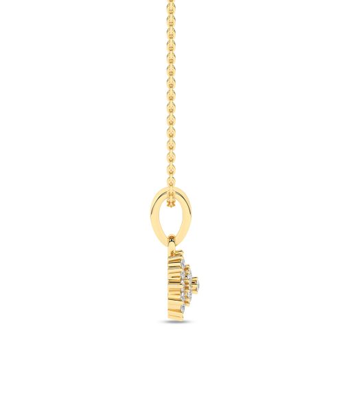 Diamantanheng i Gult gull, 0.07ct. Brilliant Cut - Bilde 2