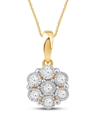 Halssmykke i Hvitt Gull (585) med 0.10ct TW/SI Diamanter