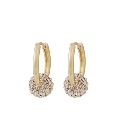 Snö of Sweden Bennet ring crystal ball ear g/clear-Onesize