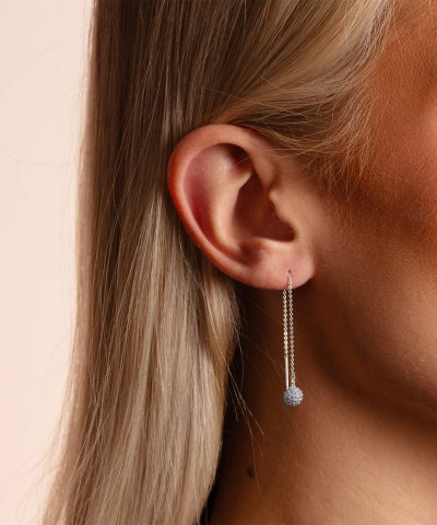 Alternative view of Snö of Sweden Bennet crystal chain ear g/clear-Onesize