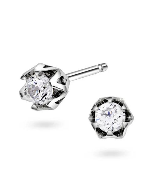 Tulipan øredobber i hvitt gull med diamant 0,30 ct twsi