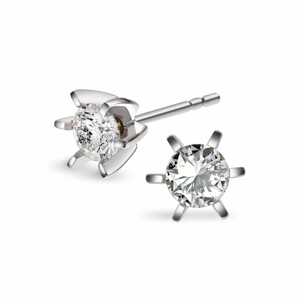 Christophersen Hvitt Gull Ørepynt 0,70 TW SI 2br superst