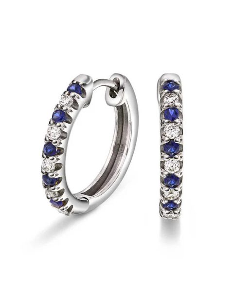 Øreringer i gull med diamant 0,17 ct WSI