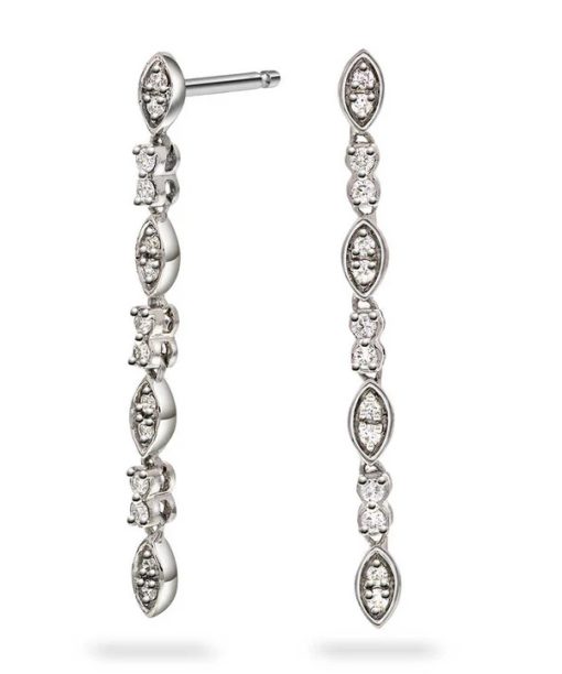 Øredobber i gull med diamanter 0,16 ct