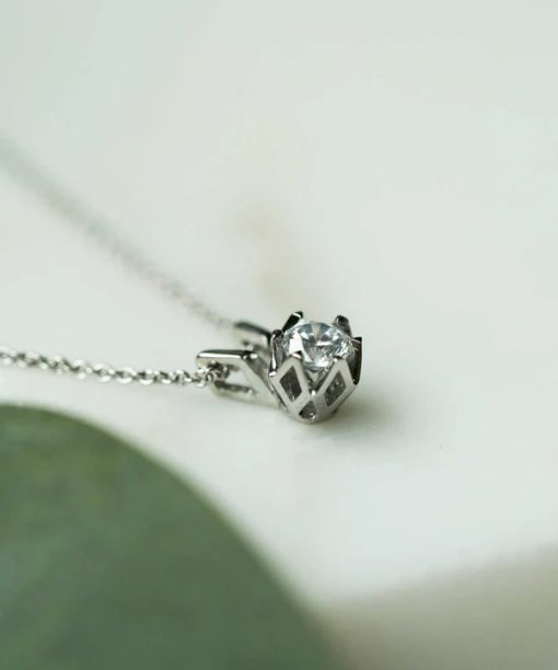 Alternative view of Tulipan anheng i gult gull med diamant 0,30 ct twsi