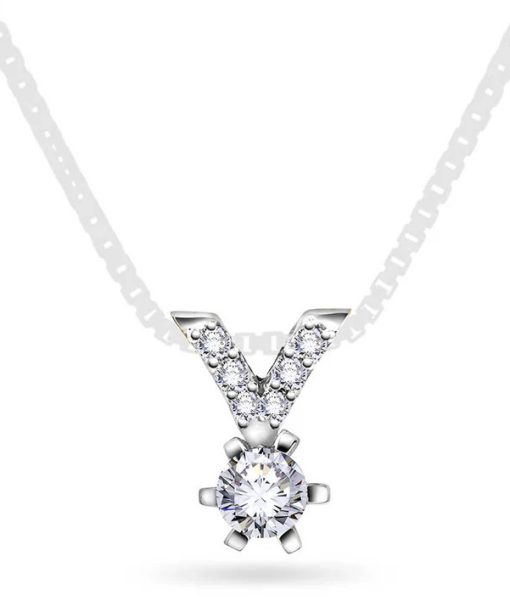 Superstar anheng i hvitt gull med diamant 0,26 ct TWSI