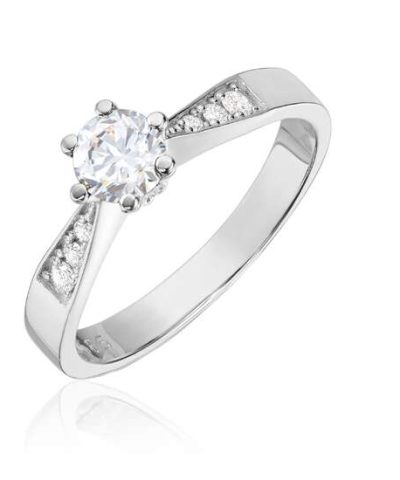 Ring Margrete 0,09 ct WSI sidesteiner