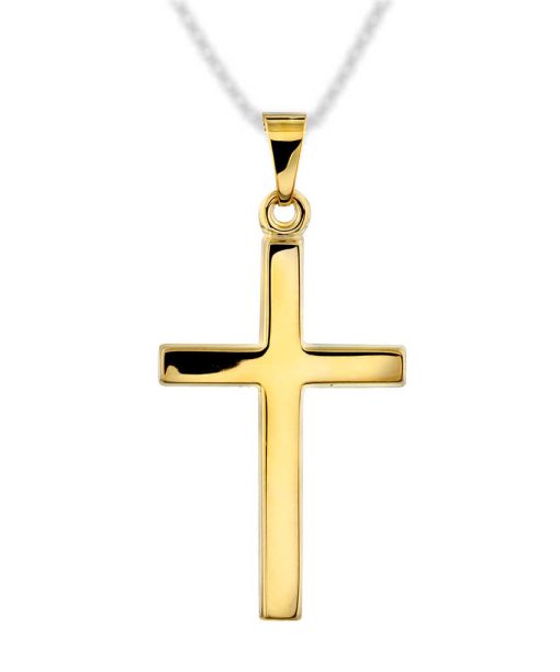 Korssmykke i gult gull 31,5mm