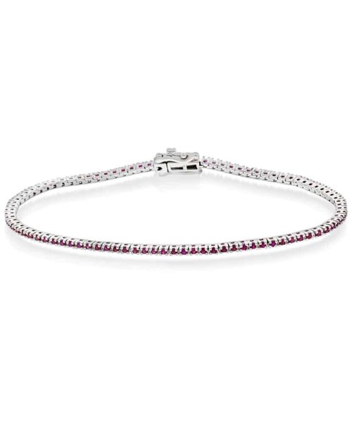 Tennisarmbånd, 90 Rubiner