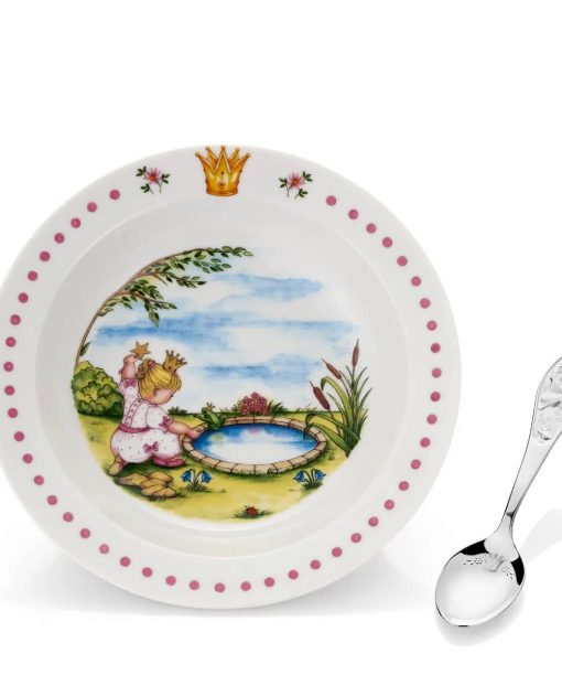 Eik Barn - Prinsesse, Grøtskål og skje 18367
