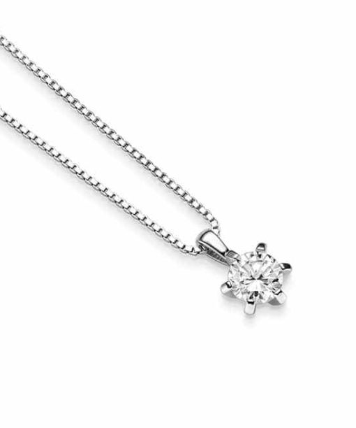 Anheng i sølv med zirkonia