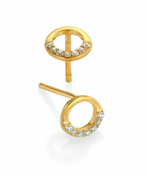 GD Classic Forgylt ørepynt i sølv med zirkonia