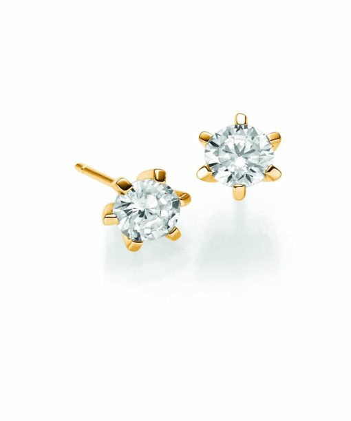 GD Classic Forgylt ørepynt i sølv med zirkonia