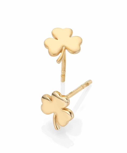 Øredobber i sølv firkløver