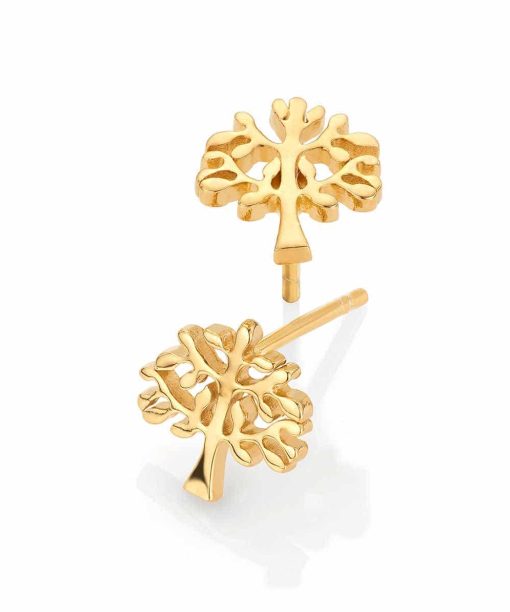 Øredobber i sølv livets tre