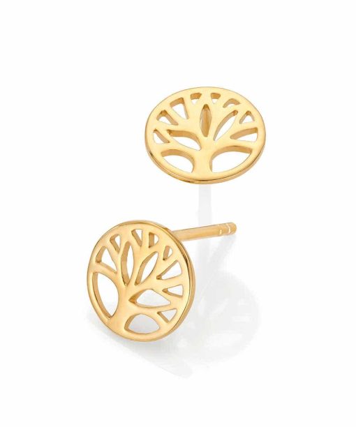 Øredobber i sølv livets tre