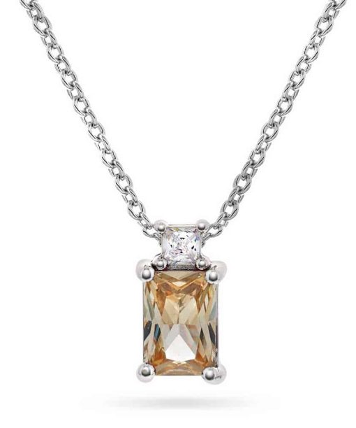 Smykke i sølv med zirkonia, champagne